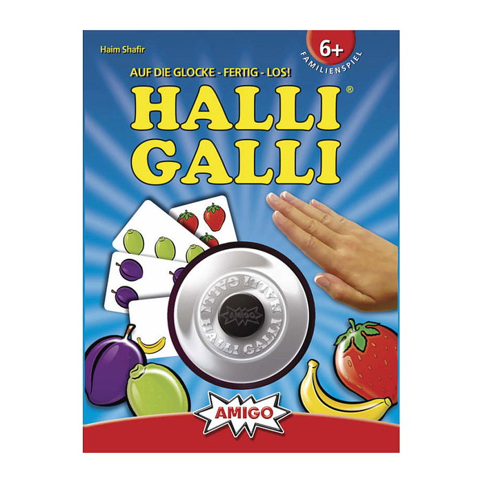 AMIGO Amigo Halli Galli Juego de Cartas de Emparejamiento 56 Cartas con Campana 2-6 Jugadores 6+ Años