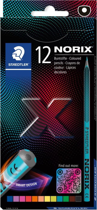 Staedtler Norix Lápices de Colores con Diseño Inteligente, 12 Unidades