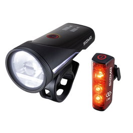 Sigma AURA 100 BLAZE LINK Faros Delantero y Trasero Bluetooth Recargables con Luz de Freno