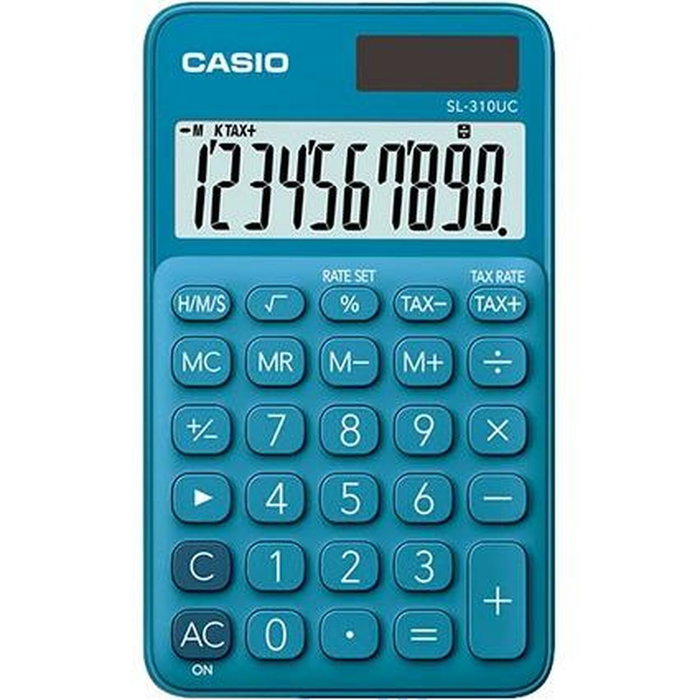 CASIO Calculadora de Bolsillo SL-310 Azul 10 Dígitos