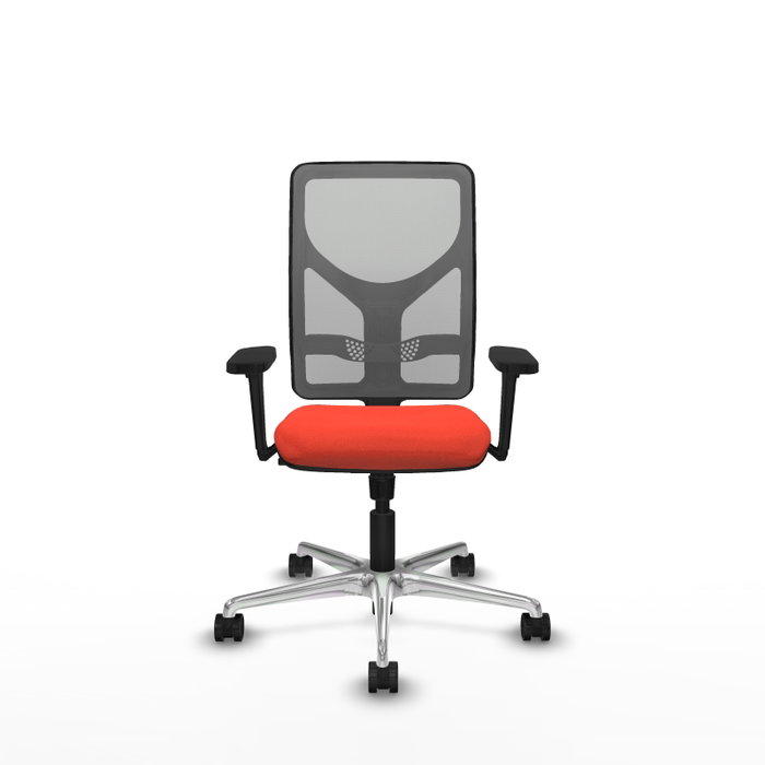 PIQUERAS Y CRESPO Silla de oficina Motilla con mecanismo Sincro, Tela Naranja oscuro y Malla Gris PIQUERAS Y CRESPO Silla de oficina Motilla con mecanismo Sincro, Tela Naranja oscuro y Malla Gris