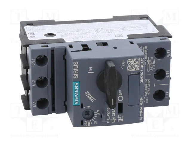 SIEMENS 3RV2021-4CA10 Interruptor motorizado 11kW 220÷690VAC SIEMENS 3RV2021-4CA10 Interruptor motorizado 11kW 220÷690VAC