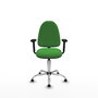 PIQUERAS Y CRESPO Silla de oficina Aýna Verde con Base Cromada