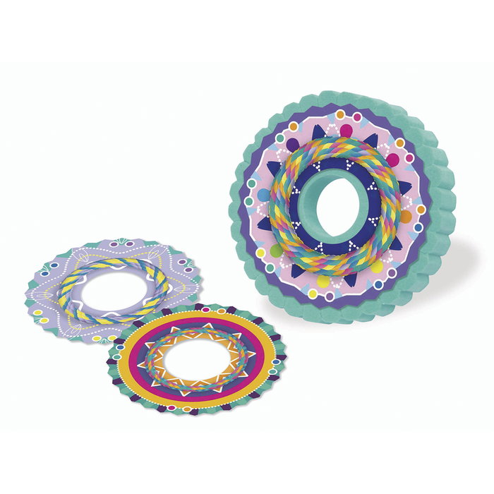 Tachan Set de Brazaletes de la Amistad con Hilos, Cuentas y 7 Colgantes Metálicos