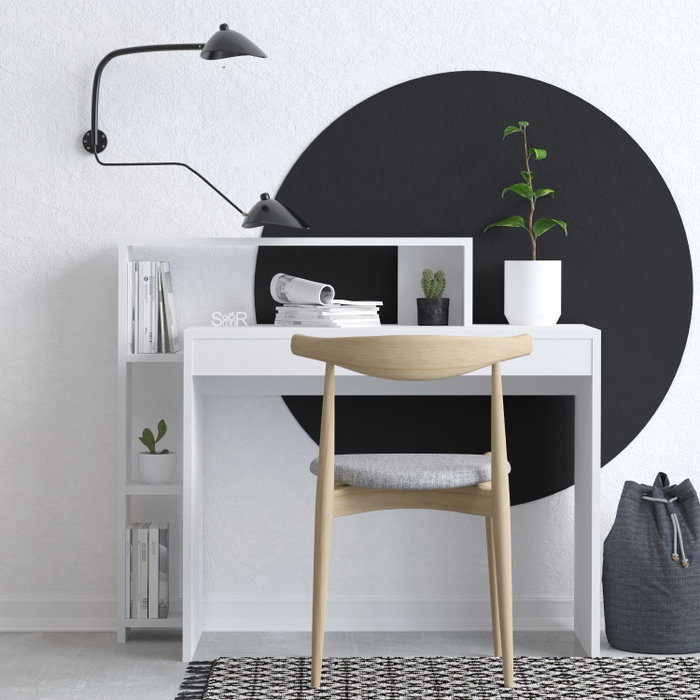 Hanah Home Mesa de Estudio Blanca 95x45x117 cm