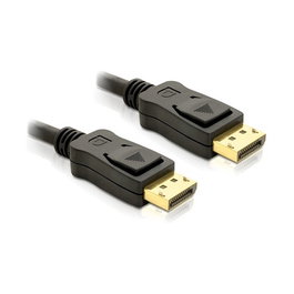 DeLOCK Cable DisplayPort 1.2 (ST-ST) 1m Negro para 4K
