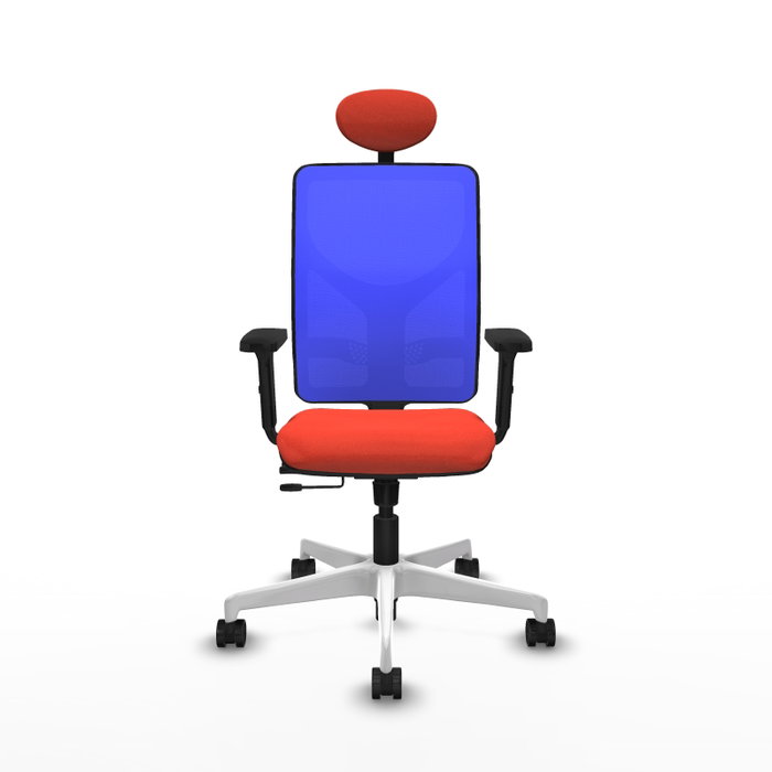 PIQUERAS Y CRESPO Silla de oficina Motilla Naranja y Azul