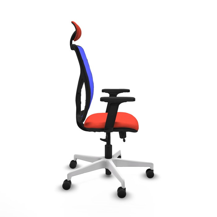 PIQUERAS Y CRESPO Silla de oficina Motilla Naranja y Azul