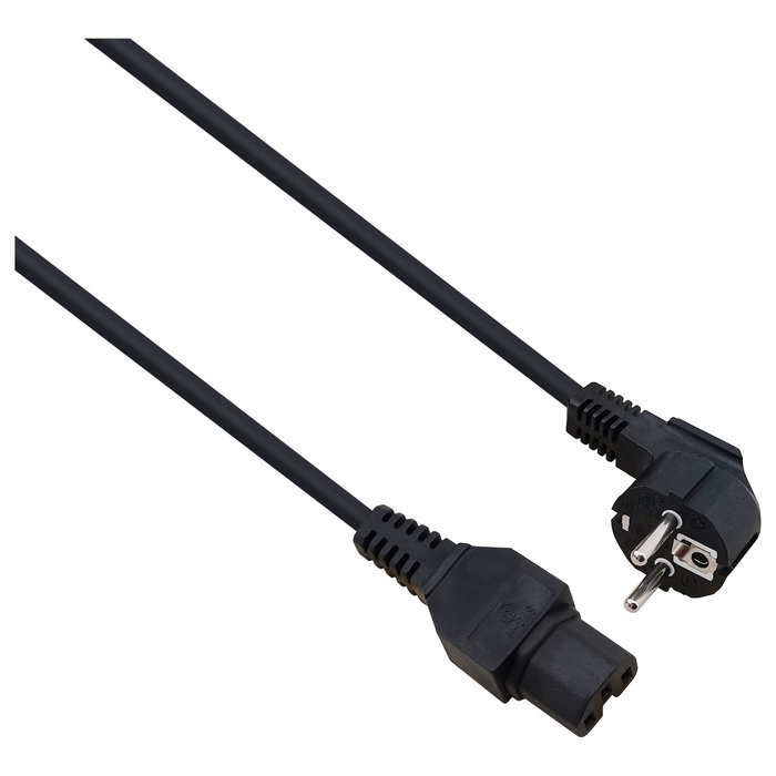 Helos Cable de alimentación CEE7/7 a C15, 1,8 m, negro Helos Cable de alimentación CEE7/7 a C15, 1,8 m, negro