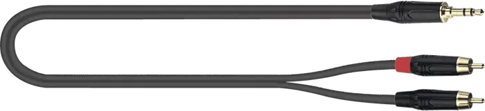 Quiklok Cable Audio Mini Jack Stereo a 2 RCA - 3 Metros