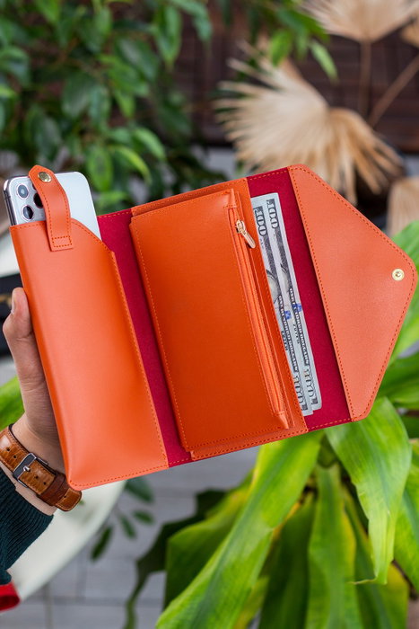 Zoozie Bags Cartera de Mujer Naranja Piel PU