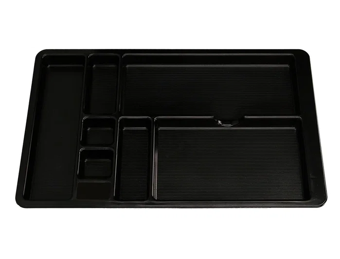 Q-connect Bandeja organizadora de cajones 8 compartimentos Negro