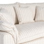 Sofá 2 Plazas Rayas Crema Tejido 178 X 101 X 71 cm