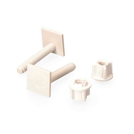 Edm Juego de tornillos universales para tapa de WC, 6 cm, blanco