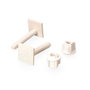 Edm Juego de tornillos universales para tapa de WC, 6 cm, blanco