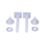 Edm Juego de tornillos universales para tapa de WC, 6 cm, blanco