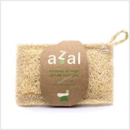 AZAL Estropajo De Luffa Eco Para Cocina 1 Ud Fibra Natural 7x12 cm Libre De Plástico