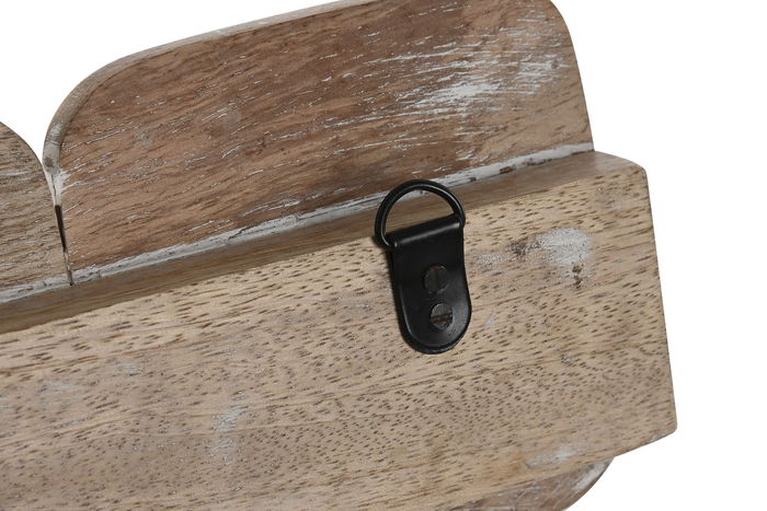 DKD Home Decor Nuipa Perchero de Pared Estilo Indio Blanco Natural Mango y Hierro 2 Unidades 7 x 17 x 41 cm DKD Home Decor Nuipa Perchero de Pared Estilo Indio Blanco Natural Mango y Hierro 2 Unidades 7 x 17 x 41 cm