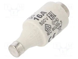 ETI POLAM Fusible de cartucho de cerámica DII 16A gG 500VAC
