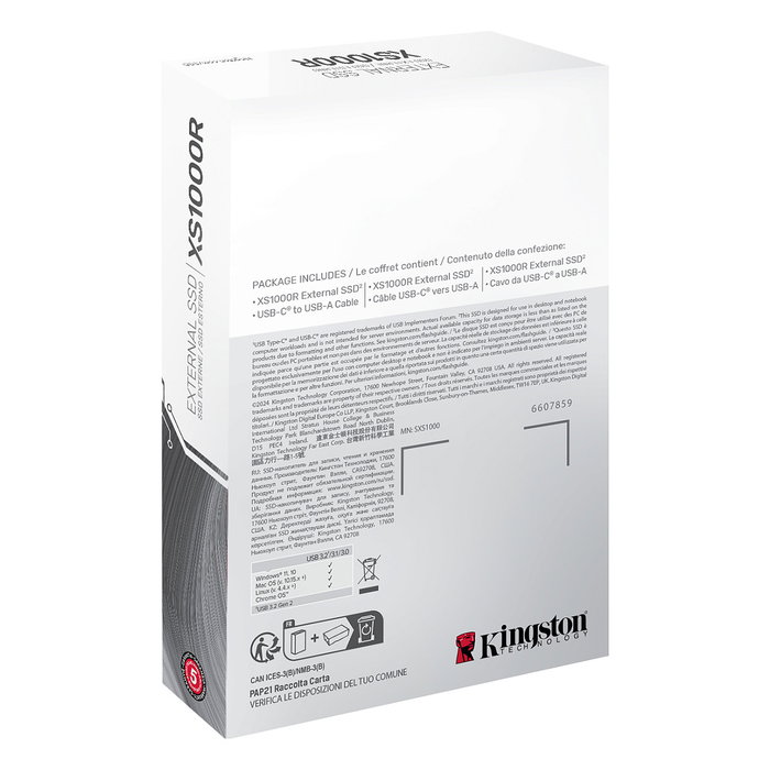 Kingston XS1000 Disco Duro SSD Externo 2TB USB-C 3.2 Gen 2, Color Rojo, Velocidad Lectura 1050 MB/s, Compatible con Windows, Mac, Android, iOS Kingston XS1000 Disco Duro SSD Externo 2TB USB-C 3.2 Gen 2, Color Rojo, Velocidad Lectura 1050 MB/s, Compatible con Windows, Mac, Android, iOS