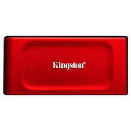Kingston XS1000 Disco Duro SSD Externo 2TB USB-C 3.2 Gen 2, Color Rojo, Velocidad Lectura 1050 MB/s, Compatible con Windows, Mac, Android, iOS
