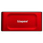 Kingston XS1000 Disco Duro SSD Externo 2TB USB-C 3.2 Gen 2, Color Rojo, Velocidad Lectura 1050 MB/s, Compatible con Windows, Mac, Android, iOS