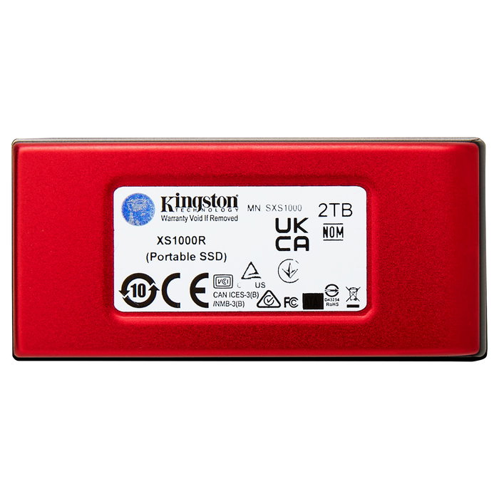Kingston XS1000 Disco Duro SSD Externo 2TB USB-C 3.2 Gen 2, Color Rojo, Velocidad Lectura 1050 MB/s, Compatible con Windows, Mac, Android, iOS Kingston XS1000 Disco Duro SSD Externo 2TB USB-C 3.2 Gen 2, Color Rojo, Velocidad Lectura 1050 MB/s, Compatible con Windows, Mac, Android, iOS
