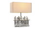 DKD Home Decor Lámpara de Sobremesa de Resina y Metal Plateado y Beige