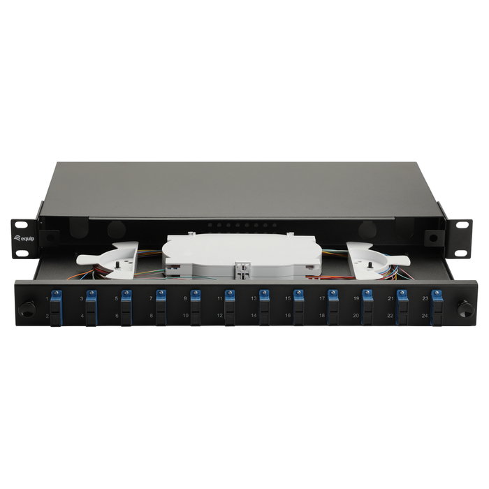 EQUIP Caja de empalme de fibra óptica 12 puertos SC-Duplex OS2 1U