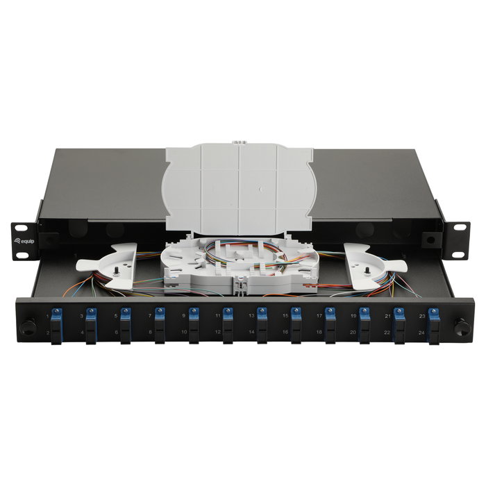 EQUIP Caja de empalme de fibra óptica 12 puertos SC-Duplex OS2 1U