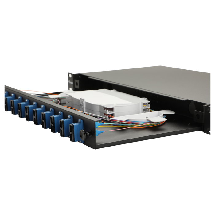 EQUIP Caja de empalme de fibra óptica 12 puertos SC-Duplex OS2 1U