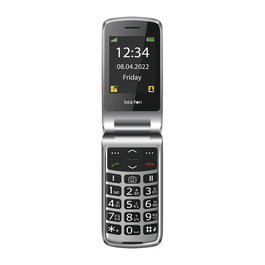 Bea-fon SL605 Telefono movil concha negro resistente al agua IP54, pantalla 2.4" TFT, camara 1.3 MP, radio FM, bateria 1050 mAh, unica SIM, USB-C