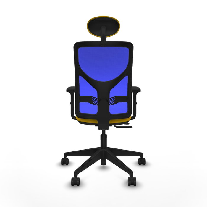 PIQUERAS Y CRESPO Silla de oficina Motilla con mecanismo Sincro/Traslack, Amarillo y Azul PIQUERAS Y CRESPO Silla de oficina Motilla con mecanismo Sincro/Traslack, Amarillo y Azul