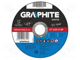 GRAPHITE Diana de lijado de 125mm para metal