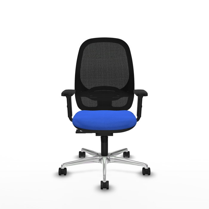 PIQUERAS Y CRESPO Silla de oficina Cilanco con mecanismo Sincro, Azul y Negro