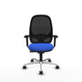 PIQUERAS Y CRESPO Silla de oficina Cilanco con mecanismo Sincro, Azul y Negro