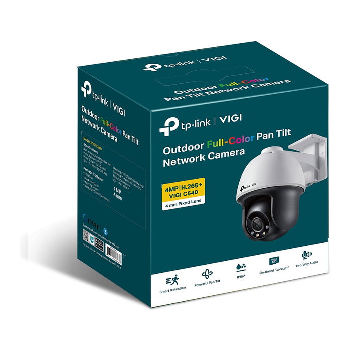 TP-Link VIGI C540(4mm) Cámara de Vigilancia 4MP Full-Color Pan/Tilt