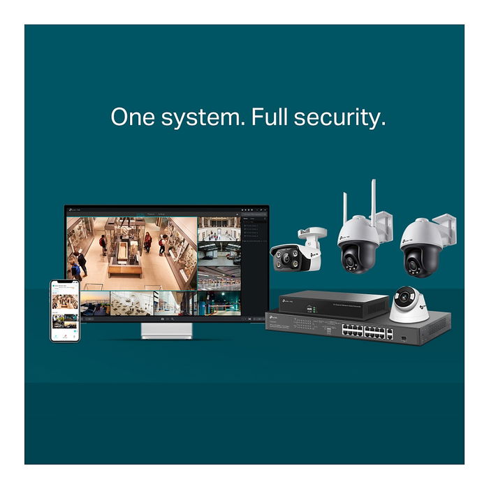 TP-LINK Cámara de Vigilancia Exterior VIGI C540 4MP, Lente 3.6mm, Visión Nocturna en Color, Resistente al Agua IP66, Blanco