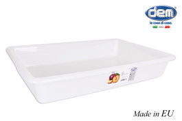 Dem Cubeta Blanca 50 cm x 34 cm x 8 cm / 8.6 L "Bob" (12 Unidades)