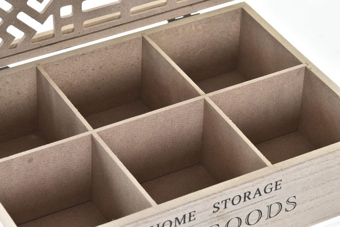 DKD Home Decor Caja Arabe Marron Negro Madera 16x6x24 cm (2 Unidades)