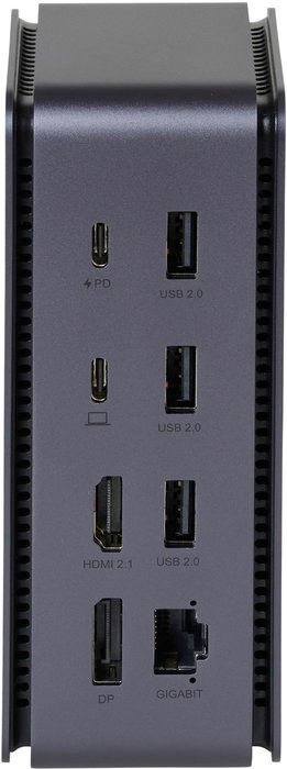 eSTUFF Dock USB4 Pro Dual Monitor 8K 100W PD con 7 Puertos USB (sin Fuente de Alimentación)