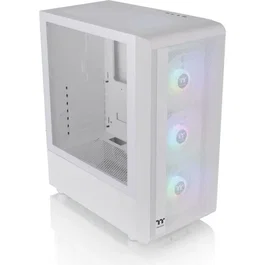 Thermaltake S200 TG ARGB Caja PC Mid Tower ATX/Micro ATX Vidrio Templado Blanca 3x120mm A-RGB USB 3.0/2.0