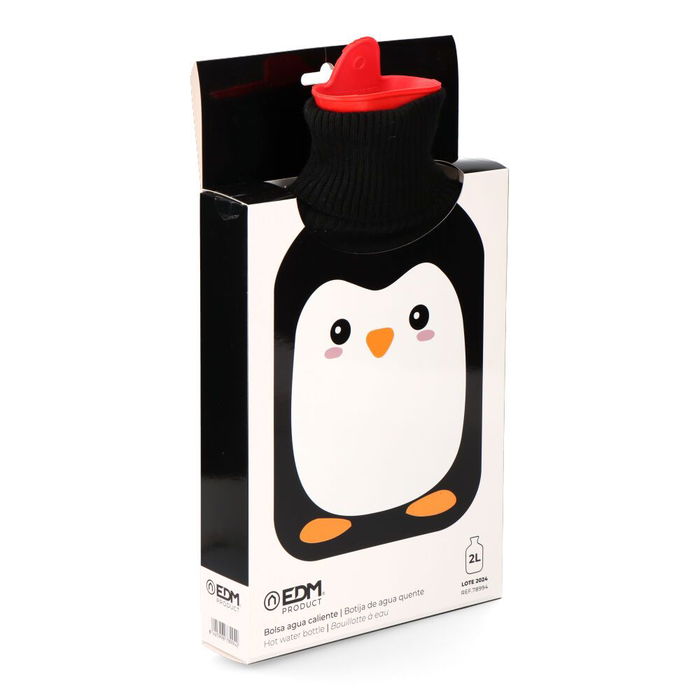 Edm Bolsa de agua caliente 2 L modelo Pingüino medida 20 x 1 x 34,5 cm