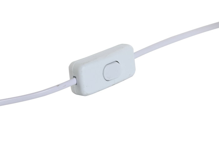 DKD Home Decor Lámpara de sobremesa de porcelana y algodón Blanco DKD Home Decor Lámpara de sobremesa de porcelana y algodón Blanco