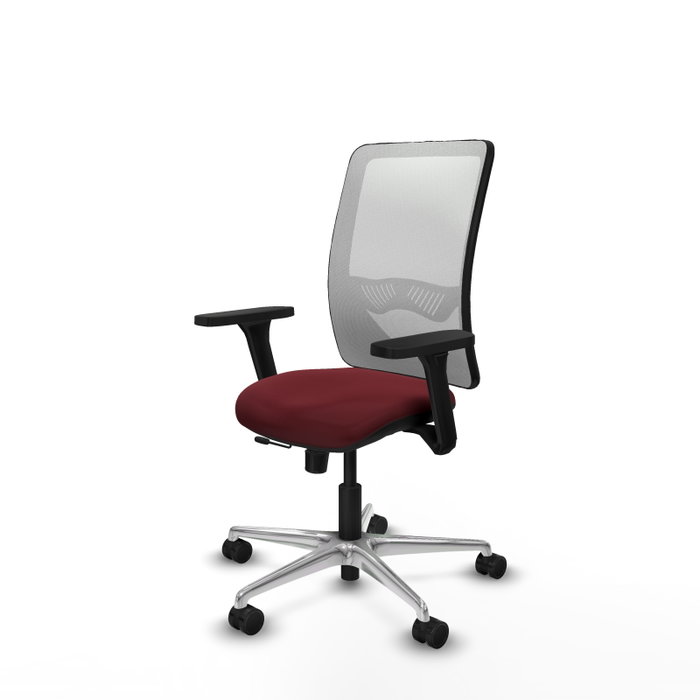 PIQUERAS Y CRESPO Silla de oficina Zulema con mecanismo Sincro/Traslack, Granate y Blanco PIQUERAS Y CRESPO Silla de oficina Zulema con mecanismo Sincro/Traslack, Granate y Blanco