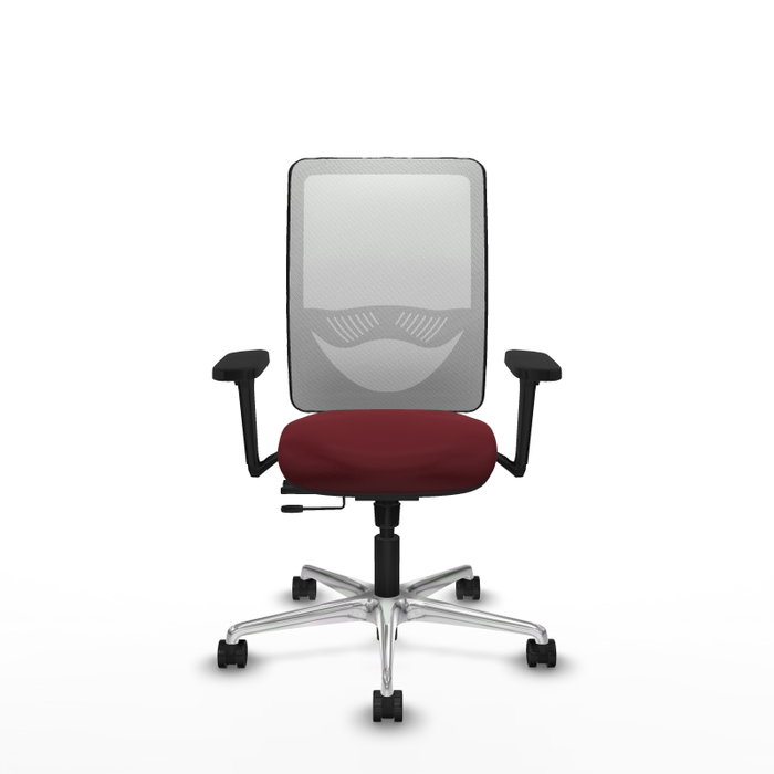PIQUERAS Y CRESPO Silla de oficina Zulema con mecanismo Sincro/Traslack, Granate y Blanco PIQUERAS Y CRESPO Silla de oficina Zulema con mecanismo Sincro/Traslack, Granate y Blanco