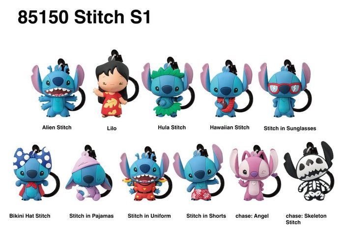 Lilo & Stitch 3D Colgantes de PVC Serie 1 Expositor (24)