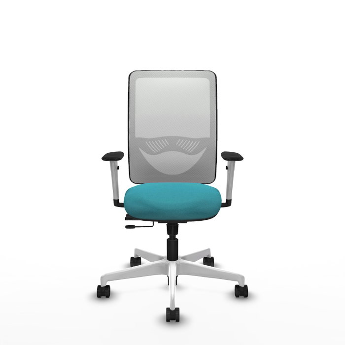 PIQUERAS Y CRESPO Silla de oficina Zulema con mecanismo Sincro/Traslack, Turquesa y Blanco PIQUERAS Y CRESPO Silla de oficina Zulema con mecanismo Sincro/Traslack, Turquesa y Blanco