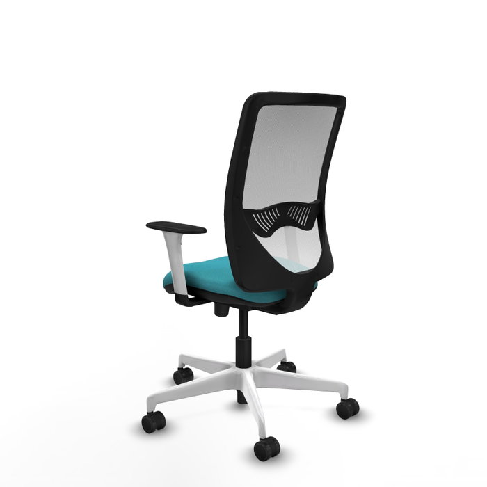 PIQUERAS Y CRESPO Silla de oficina Zulema con mecanismo Sincro/Traslack, Turquesa y Blanco PIQUERAS Y CRESPO Silla de oficina Zulema con mecanismo Sincro/Traslack, Turquesa y Blanco