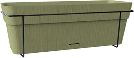 Stefanplast Balcón ETHICA STE8003507684027, Verde Oliva, 50x18x17 cm, 9 Litros